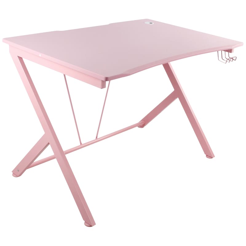 Γραφείο Gaming Deltaco από MDF PT85 116x75cm - Ροζ