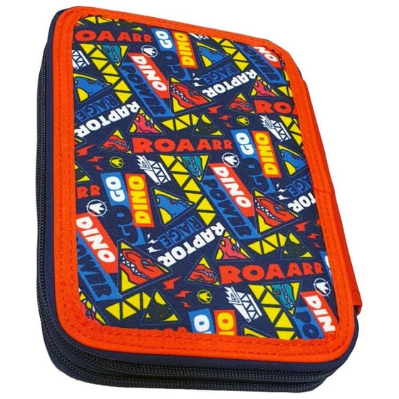 Κασετίνα Παραλληλόγραμμη Γεμάτη Gim Power&nbsp;Ranger&nbsp;Dinozord Διπλή image 1