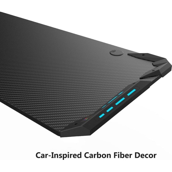 Γραφείο Gaming Eureka Ergonomic ERK-Z60-B-2-V1 153x60.5x78.5cm - Carbon Fiber Μαύρο image 2