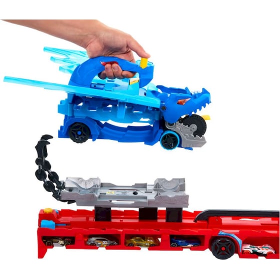 Mattel Hot Wheels City Πίστα Απόλυτη Νταλίκα με Διπλό Δράκο με 2 Αυτοκινητάκια 1:64 (JBM72) image 3