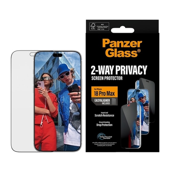 Προστατευτικό οθόνης Apple iPhone 18 Pro Max - PanzerGlass 2-Way Privacy Ultra-Wide Fit w. EasyAligner image 6