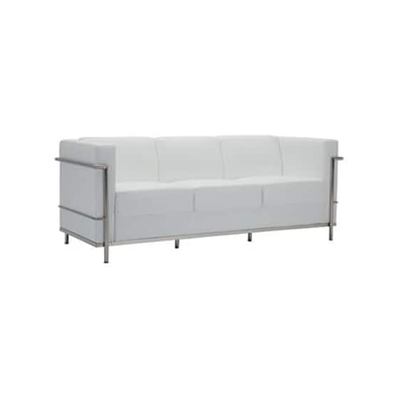 Τριθέσιος Καναπές Woodwell Genova Ε947.31 188x73cm - Λευκό image 0