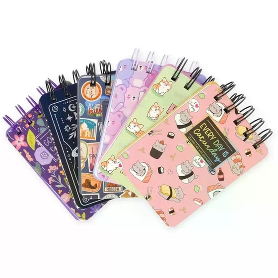 Σημειωματάριο Legami Ριγέ Σπιράλ Mini Sushi Cat image 3