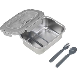 Φαγητοδοχείο Estia Ανοξείδωτο 1200ml Με Χωρίσματα & Κουτάλι & Πιρούνι (Σετ)