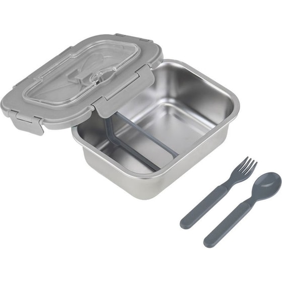 Φαγητοδοχείο Estia Ανοξείδωτο 1200ml Με Χωρίσματα & Κουτάλι & Πιρούνι (Σετ) image 0