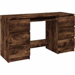 Γραφείο VidaXL από Επεξεργασμένο Ξύλο 140x50x77 cm - Καπνιστή Δρυς