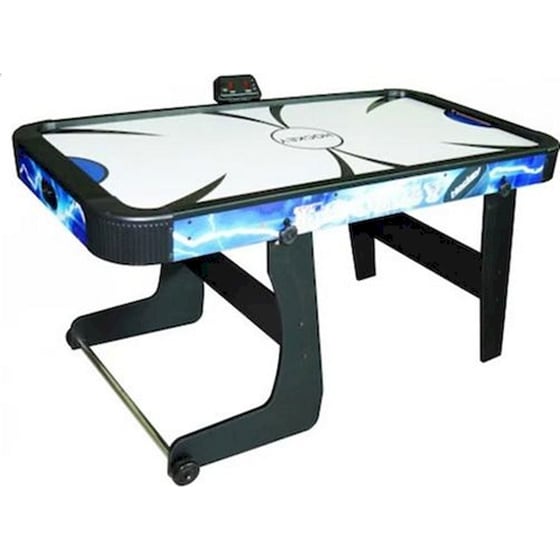 Επιδαπέδιο Τραπέζι Aria Trade Air Hockey Πτυσσόμενο Ξύλινο Μπλε - 152x74x80 cm image 0