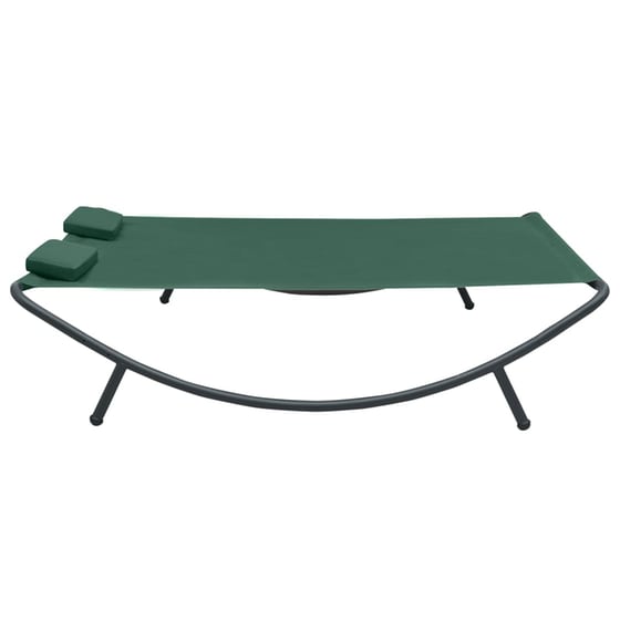 Ξαπλώστρα/ Κρεβάτι VidaXL από Ατσάλι 200x173x45 cm - Πράσινη image 2