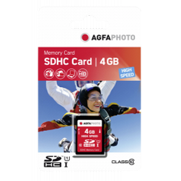 Agfaphoto SDHC 4GB Class 10 U1 V10 UHS-1