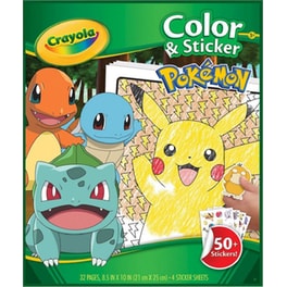 Βιβλίο Ζωγραφικής με Αυτοκόλλητα Crayola Pokemon (32 Σελίδες, 50+ Αυτοκόλλητα)