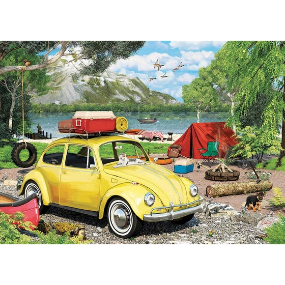 Παζλ Eurographics Volkswagen Beetle Camping Tin (550 Κομμάτια) image 1