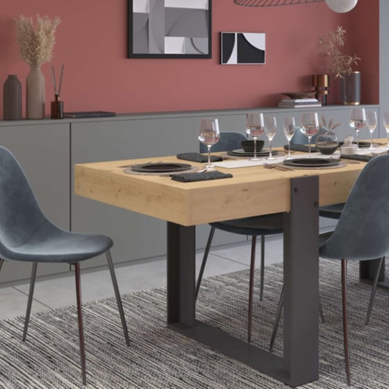 Τραπέζι Trade από Μοριοσανίδα 223.9x93x78.6cm - Φυσικό/Γκρι image 2