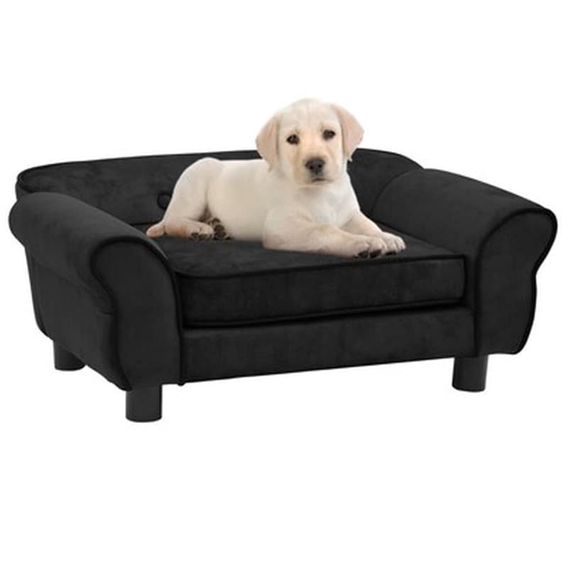 Vidaxl Καναπές – Κρεβάτι Σκύλου Μαύρος 72 X 45 X 30 Εκ. Βελουτέ