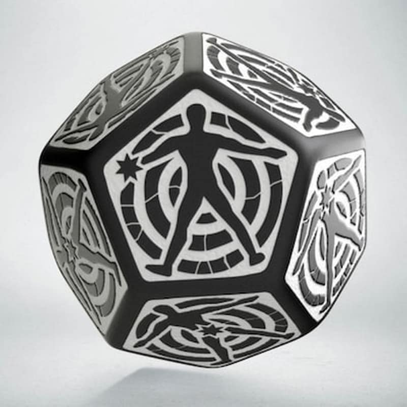 Ζάρι – Rpg Hit Location Die D12 – Black And White
