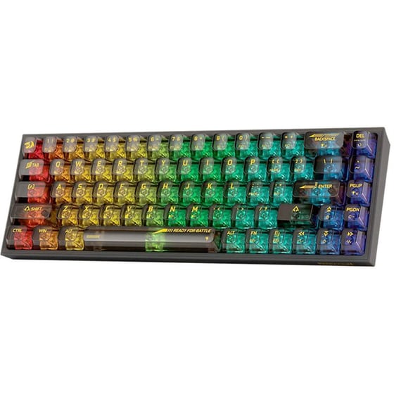 Redragon K631CTB Gaming Μηχανικό Ασύρματο 2.4 GHz/Bluetooth Πληκτρολόγιο RGB Καφέ (US) image 1