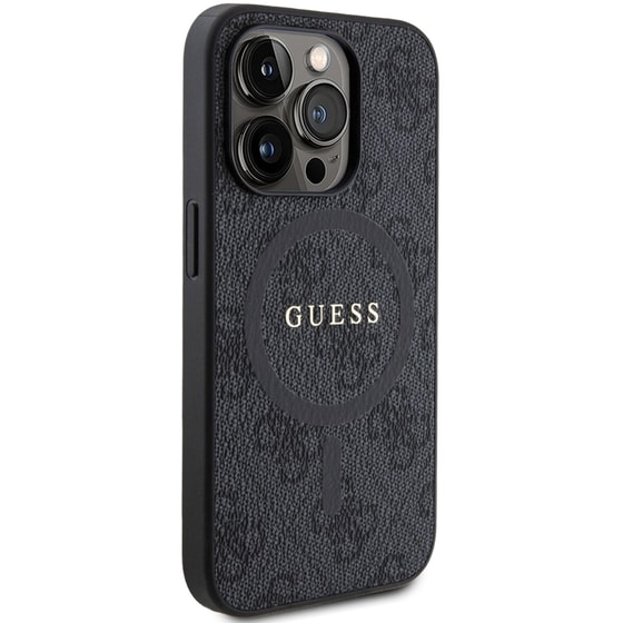 Θήκη Apple iPhone 15 Pro - Guess 4g Logo Collection Magsafe Ring Stand Hard Case - Μαύρο image 3