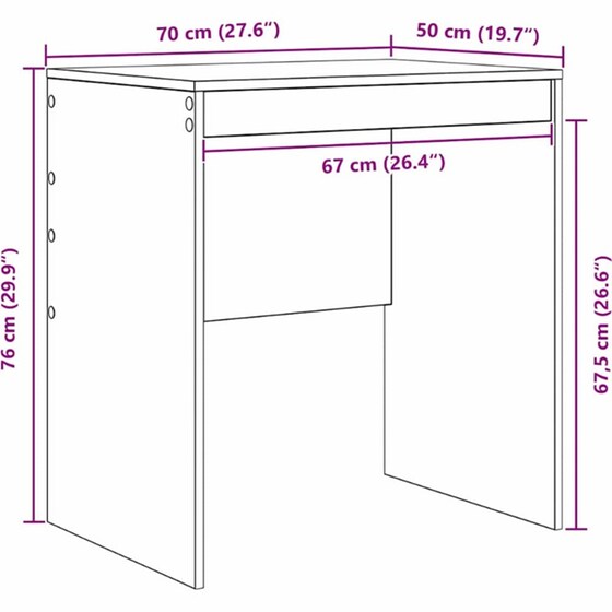 Γραφείο VidaXL 115,5x50x127 cm - Γκρι Sonoma (2 τεμ.) image 14
