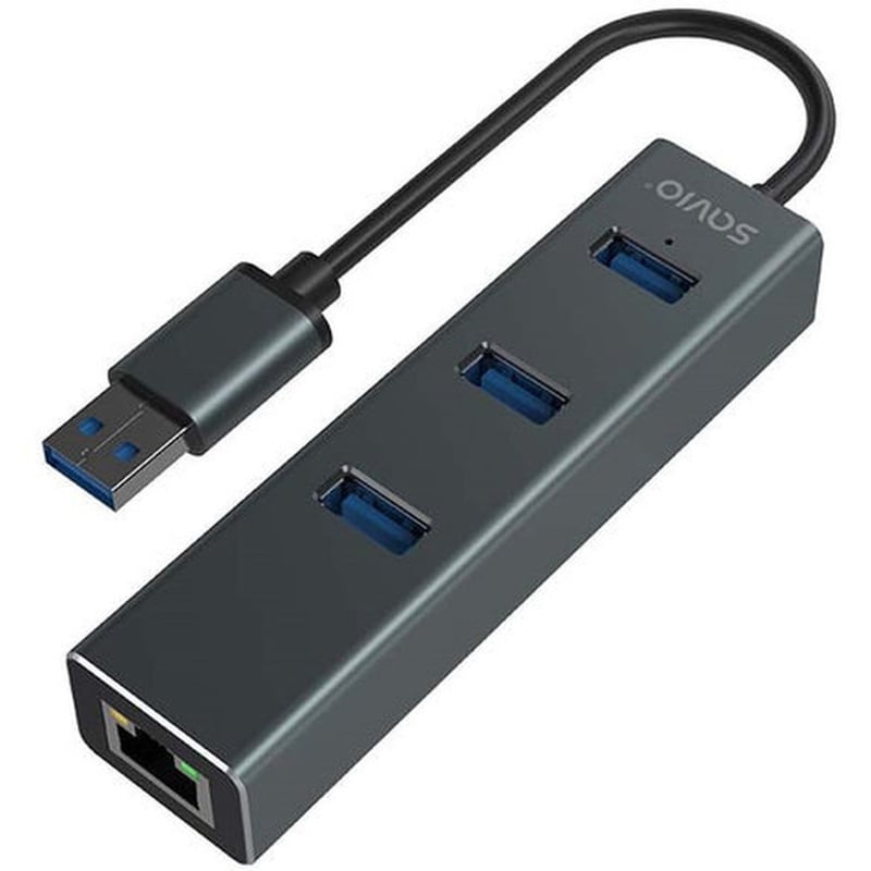 USB Hub Savio AK-57 USB-A με 4 θύρες - Γκρι