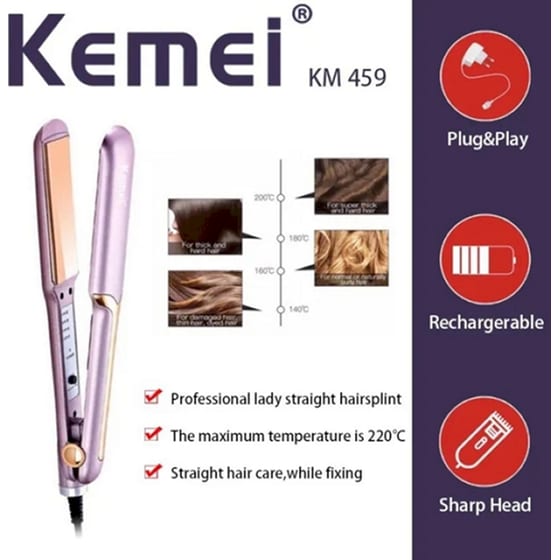 Ισιωτικό Μαλλιών Kemei KM-459 image 2
