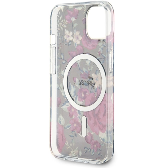 Θήκη Apple iPhone 14 Plus - Guess Flower Collection Magsafe Hard Case - Χακί image 2