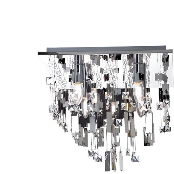 Φωτιστικό Πλαφονιέρα Aca Somer Somer404c Chrome Μεταλλικό/Κρυστάλλινο - Ασημί image 0