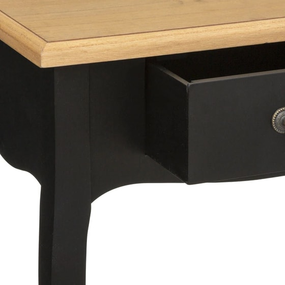 Κομοδίνο Spitishop με Συρτάρι από Mdf A-s Chrysa 114516b 47.1x30x65.5 cm - Μαύρο/Καφέ image 2