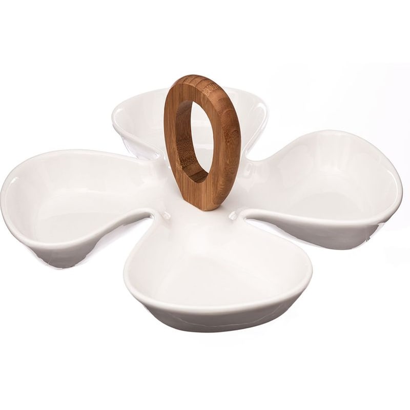 Ορντεβιέρα Σερβιρίσματος Πορσελάνινο 28x12cm - Λευκό