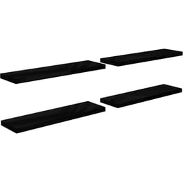 Ράφια Τοίχου VidaXL από MDF 90x23.5 cm 4 Τμχ - Μαύρο