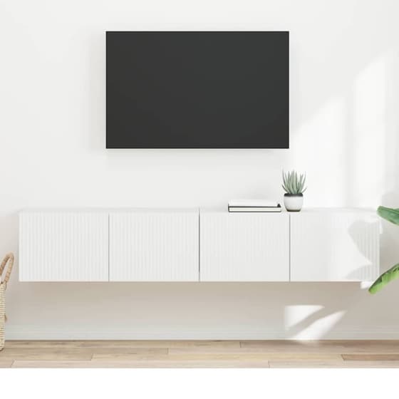 Έπιπλο Τηλεόρασης VidaXL Επιτοίχιο 2 τμχ 78,5 x 31 x 29,5 cm - Λευκό image 1