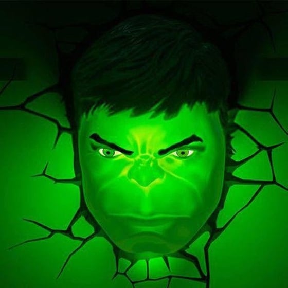 Διακοσμητικό Φωτιστικό 3d Light Fx Marvel - Hulk Face 3D Led image 1