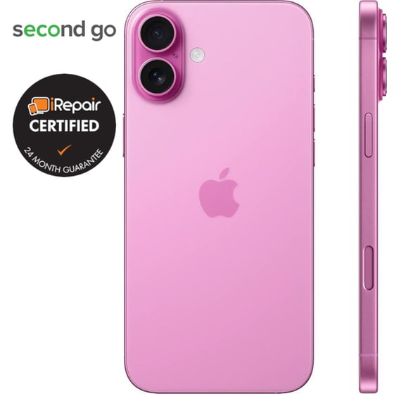 Μεταχειρισμένο Apple iPhone 16 Plus 128GB Pink second go Certified by iRepair image 2