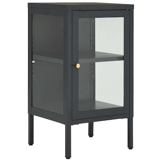 Vidaxl Μπουφές Ανθρακί 38 X 35 X 70 Εκ. Από Ατσάλι Και Γυαλί image 2