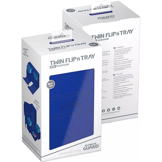 Ultimate Guard Twin Flip`n`tray 200+ Xenoskin Monocolor Blue image 4