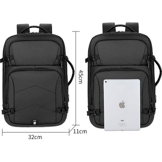 Τσάντα Πλάτης Amber με Θήκη Laptop 15.6'' AΜ2025 23 lt - Μαύρο image 5