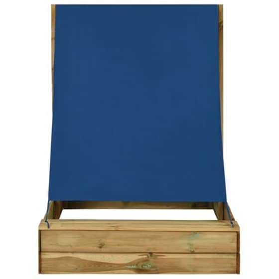 VidaXL Αμμοδόχος με Σκίαστρο 160x100x133cm Ξύλινη - Καφέ/ Μπλε image 2