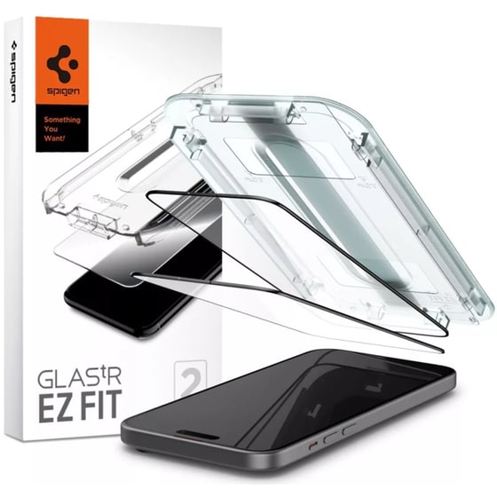 Προστατευτικό Οθόνης Apple iPhone 15 - Spigen EZ Fit GLAS.tR 2τμχ image 0