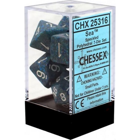 Σετ Ζάρια - 7 Dice Set Speckled Polyhedral Sea Chessex image 4
