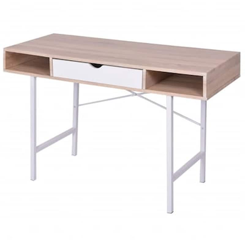 VIDAXL Γραφείο Μελέτης VidaXL από MDF 120x48cm - Δρυς/Λευκό