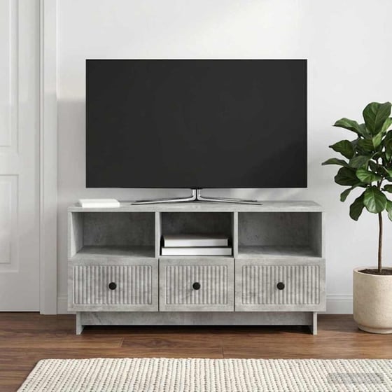 Έπιπλο Τηλεόρασης VidaXL με Συρτάρι 102x34.5x50 cm - Γκρι Σκυροδέματος image 1