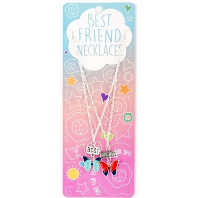 Κολιέ Διπλό Πεταλούδες Butterfly Best Friends Necklaces