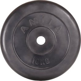 Δίσκος Amila Rubber Cover B 44435 10 kg για Μπάρα Ø28mm Μαντεμένιος με Επικάλυψη Λάστιχου