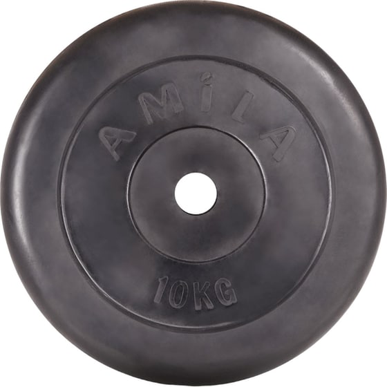Δίσκος Amila Rubber Cover B 44435 10 kg για Μπάρα Ø28mm Μαντεμένιος με Επικάλυψη Λάστιχου image 0