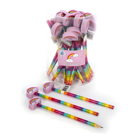 Μολύβι Tri-Coastal Design με Γόμα B Rainbow (1 Τεμάχιο) image 0