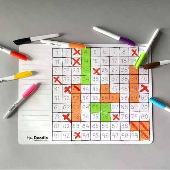 Χαλάκι Ζωγραφικής Hey Doodle 100 Squares Large image 1