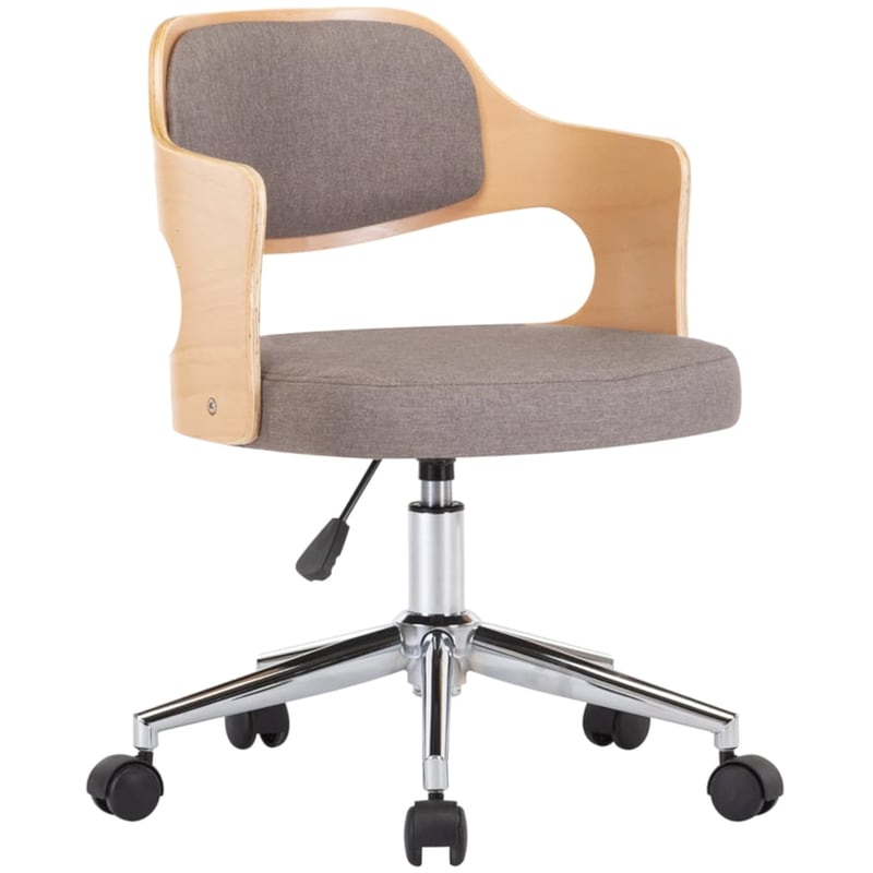 Καρέκλα Γραφείου VidaXL Ξύλινη/Υφασμάτινη - Taupe