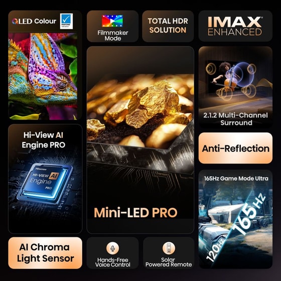 Hisense Mini-LED 55" 4K Smart Τηλεόραση 55U7Q PRO image 3