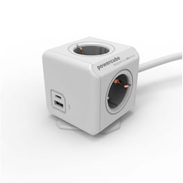 Πολύπριζο Allocacoc Powercube Extended 4 Θέσεων & Usb,Usb-C 1.5m - Trolley Grey
