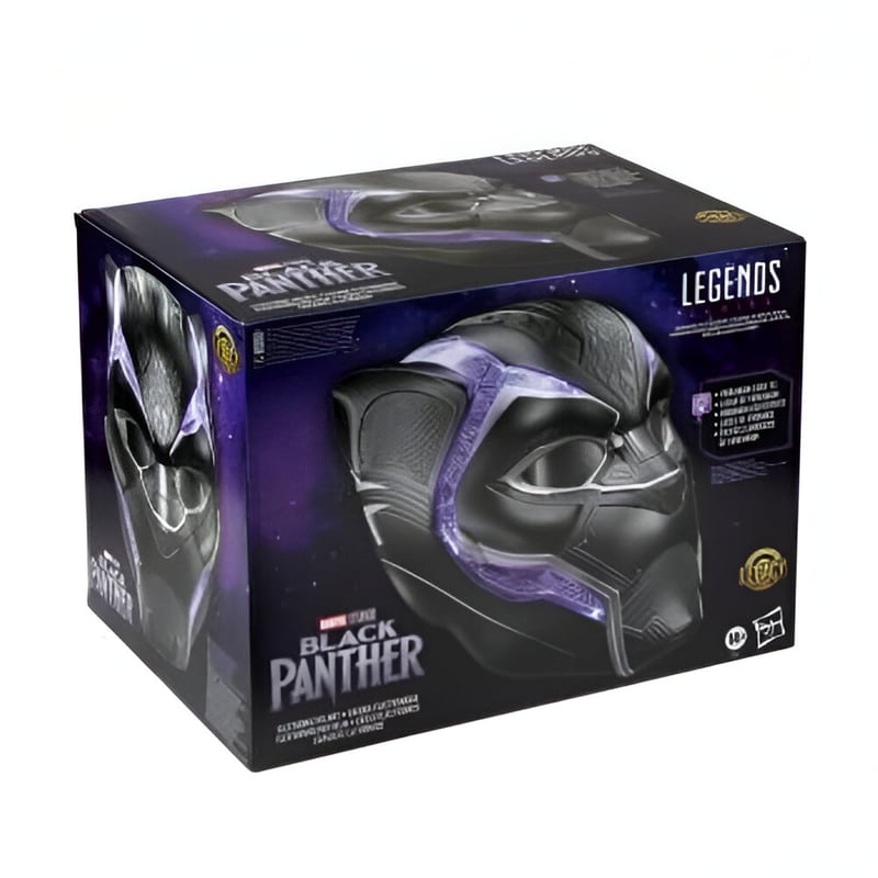 HASBRO Ηλεκτρονικό Κράνος Hasbro Marvel Legends Black Panther 1/1 - Μαύρο