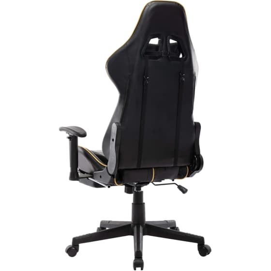 Καρέκλα Gaming VidaXL από Τεχνητό Δέρμα - Μαύρη/Χρυσή image 3