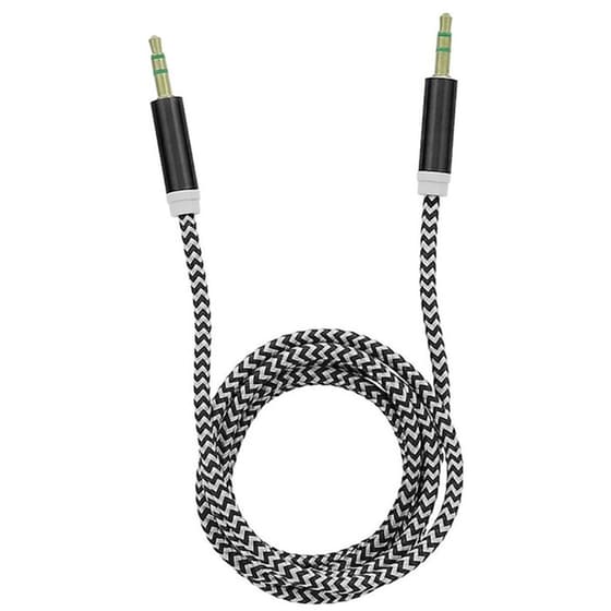 Tellur Auxiliary Audio Cable Στερεοφωνικό Καλώδιο Ήχου Αρσενικό/αρσενικό Μήκους 1 Μέτρου Σε Μαύρο image 0
